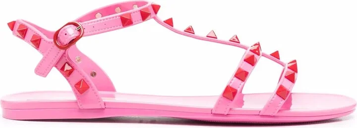 Rockstud cage flat sandals