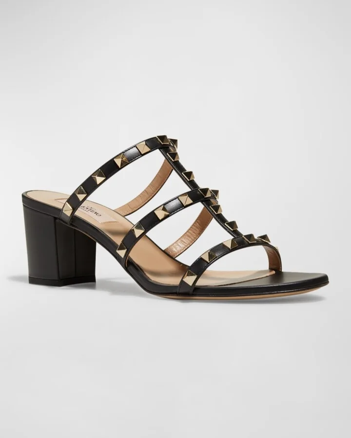 Rockstud Caged 60mm Slide Sandals - Image 7