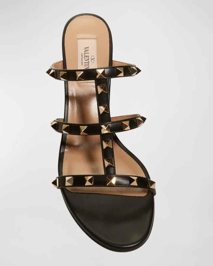 Rockstud Caged 60mm Slide Sandals - Image 11