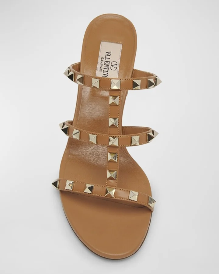 Rockstud Caged Block-Heel Slide Sandals - Image 4