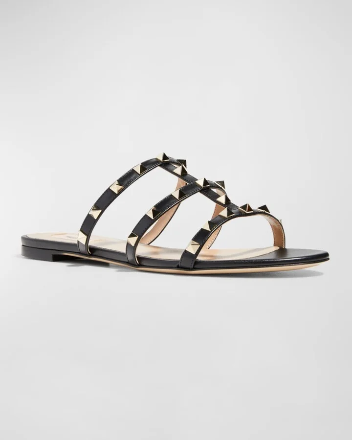 Rockstud Caged Flat Slide Sandals - Image 3