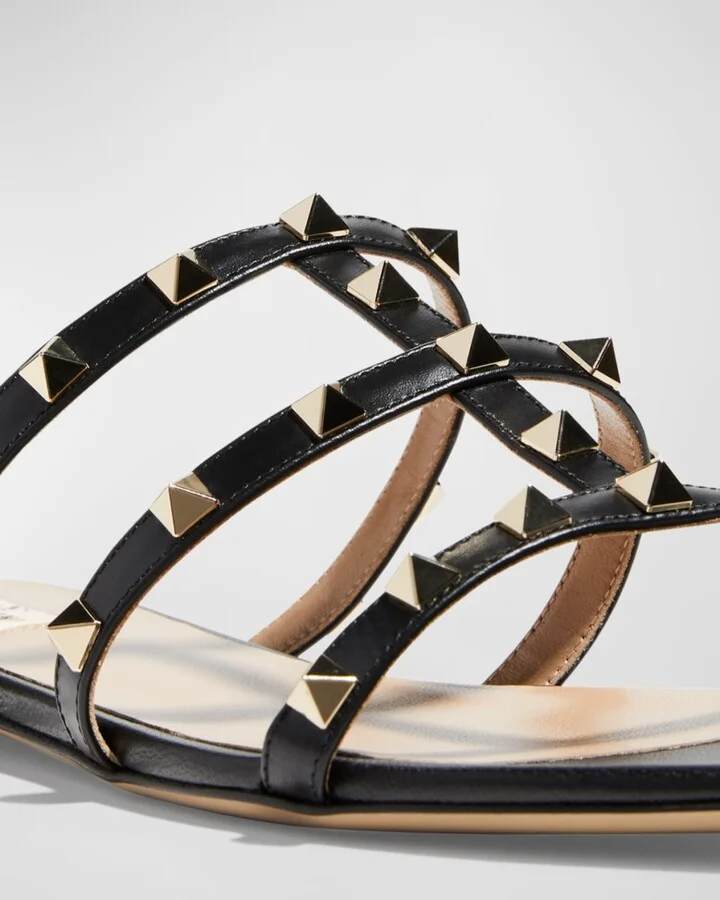Rockstud Caged Flat Slide Sandals - Image 8