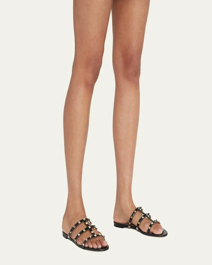 Rockstud Caged Flat Slide Sandals - Image 6