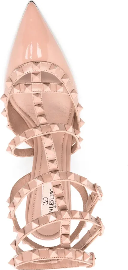 Rockstud caged leather pumps - Image 4