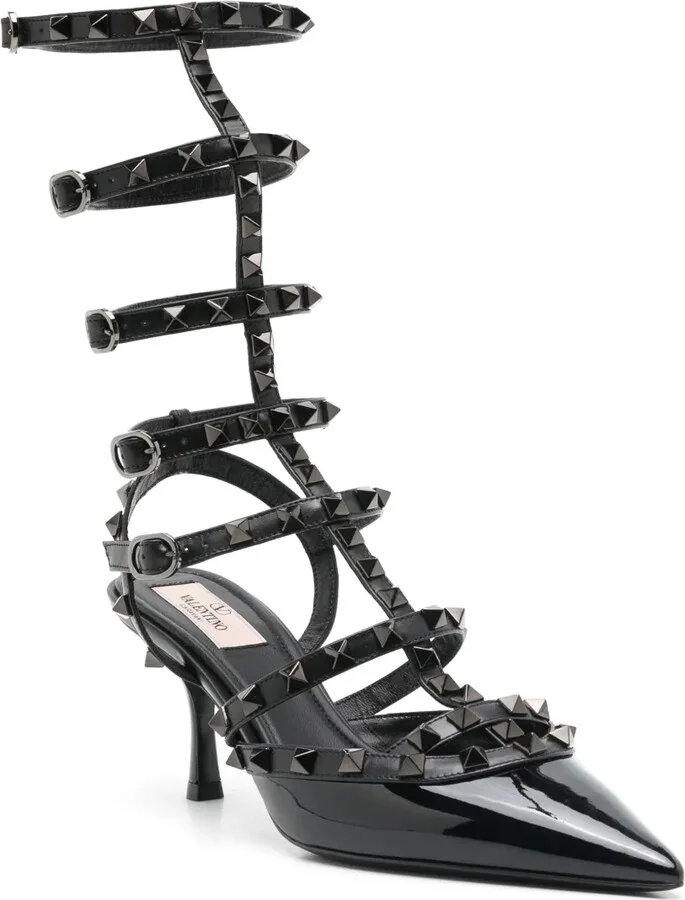 Rockstud caged leather pumps - Image 2