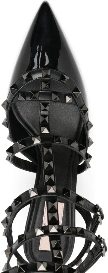 Rockstud caged leather pumps - Image 4