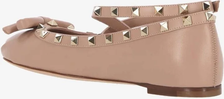 Rockstud Calf Leather Ballet Flats - Image 2