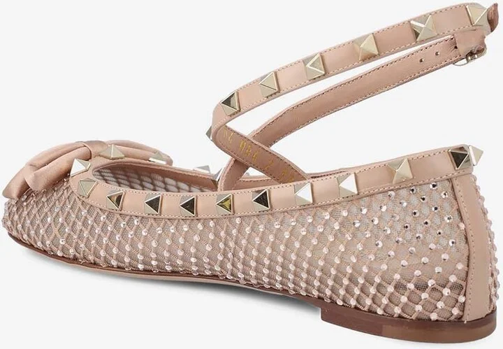 Rockstud Crystal Mesh Ballerinas - Image 2