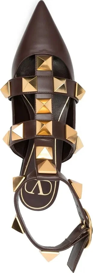 Rockstud-detail pointed-toe pumps - Image 4