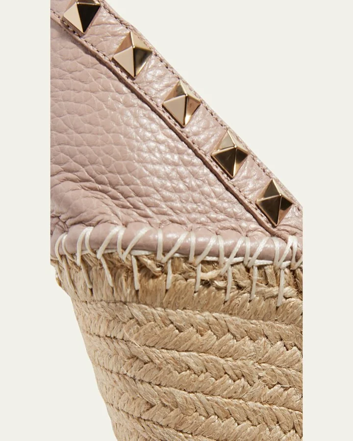 Rockstud Double Espadrille Wedge Sandals - Image 5