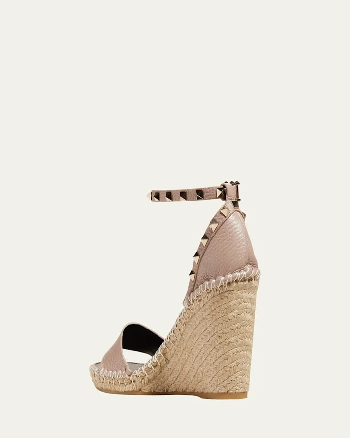 Rockstud Double Espadrille Wedge Sandals - Image 6