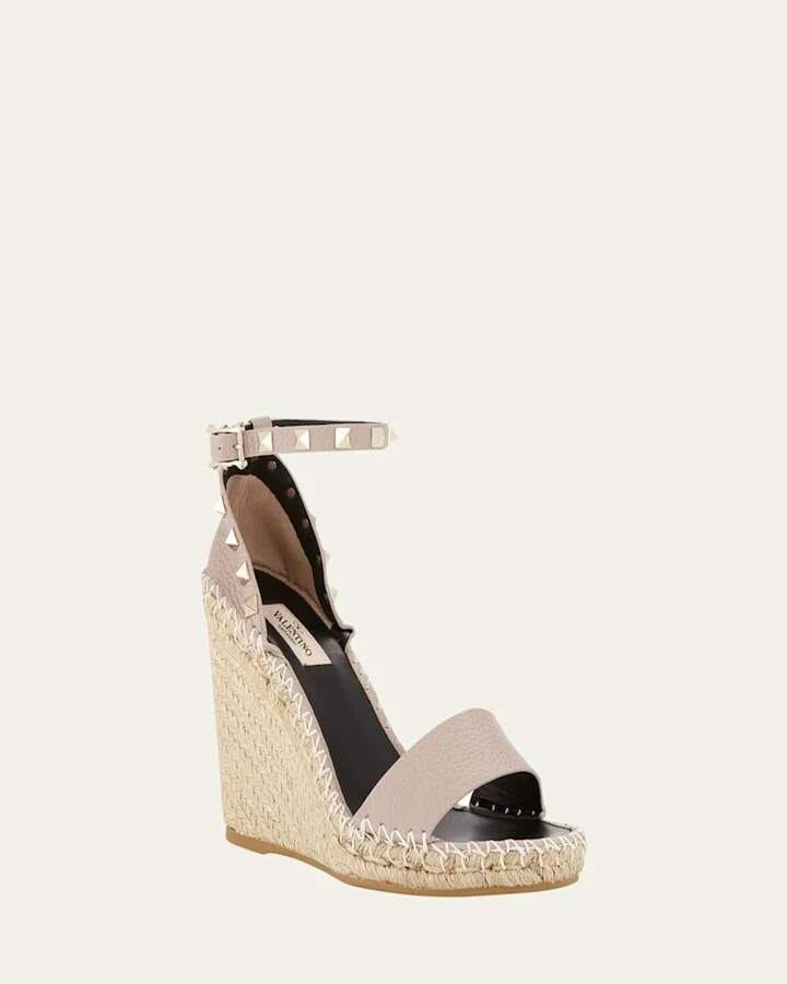 Rockstud Double Espadrille Wedge Sandals - Image 7