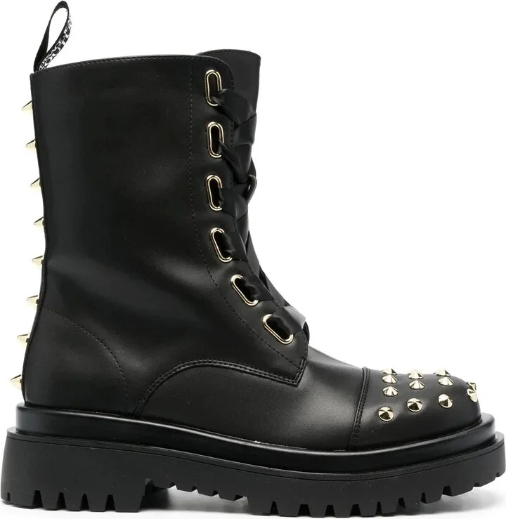 Rockstud-Embellished Ankle Boots