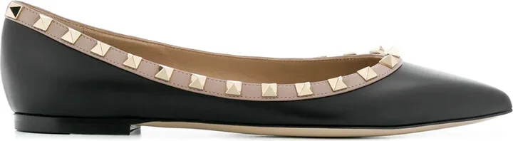 Rockstud-embellished ballerina shoes