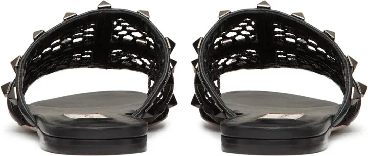 Rockstud-embellished interwoven slides - Image 3