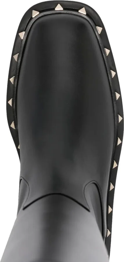 Rockstud-embellished knee-high leather boots - Image 4