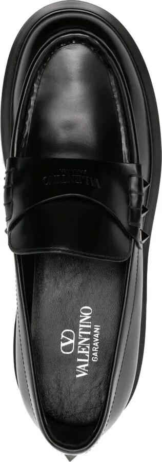 Rockstud-embellished leather loafers - Image 4
