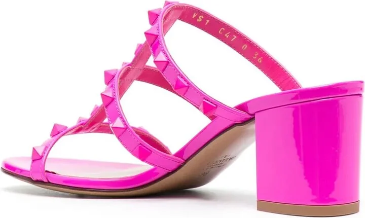 Rockstud-embellished leather mules - Image 3