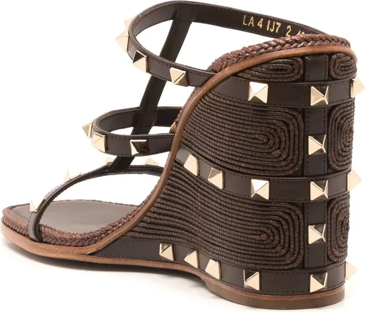 Rockstud-embellished wedge sandals - Image 3