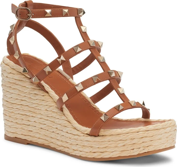 Rockstud Espadrille Wedge Sandal