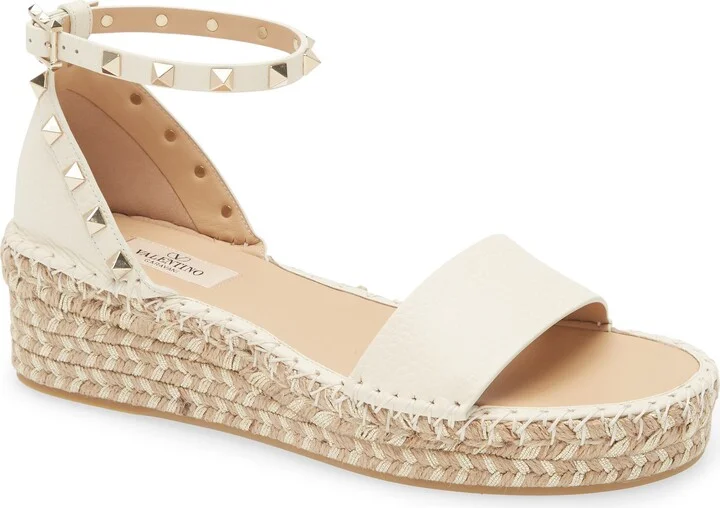Rockstud Espadrille Wedge Sandal