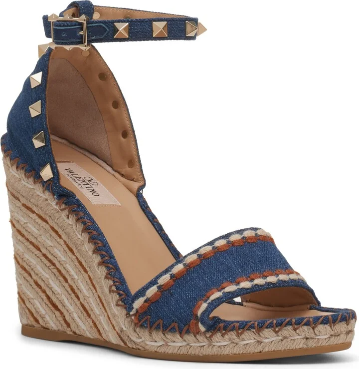 Rockstud Espadrille Wedge Sandal