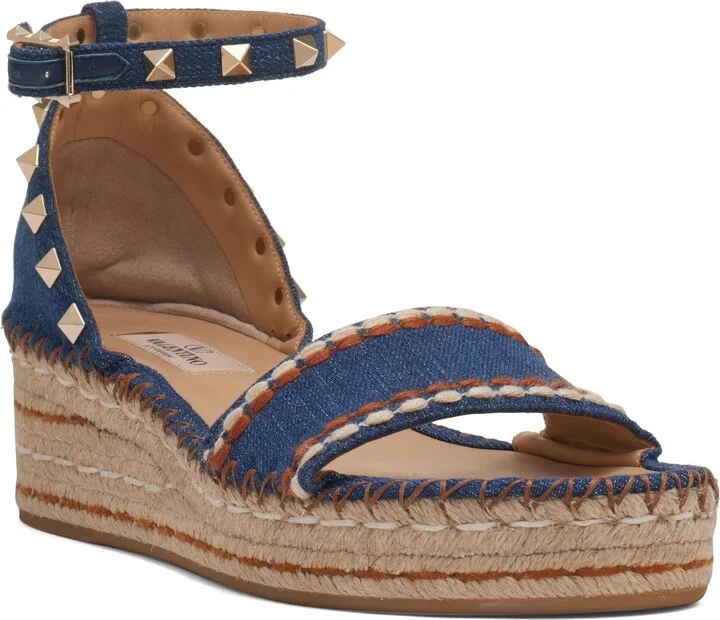 Rockstud Espadrille Wedge Sandal