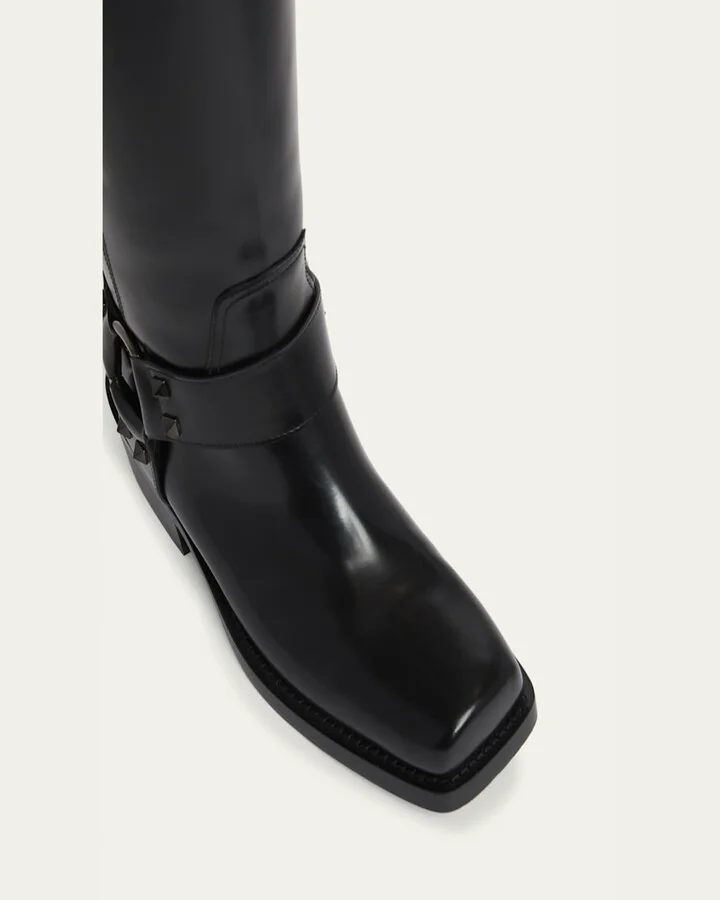 Rockstud Harness Biker Boots - Image 5