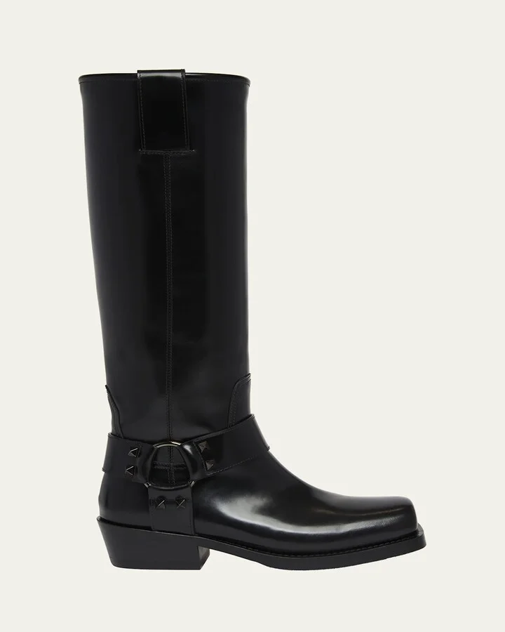 Rockstud Harness Biker Boots