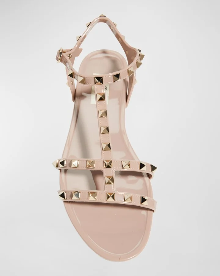 Rockstud Jelly Flat Gladiator Sandals - Image 8