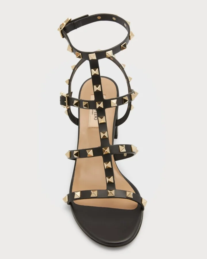 Rockstud Leather 60mm City Sandals - Image 3