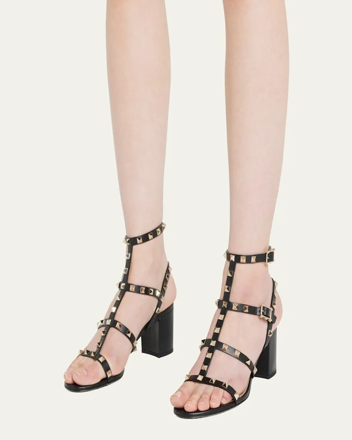 Rockstud Leather 60mm City Sandals - Image 10