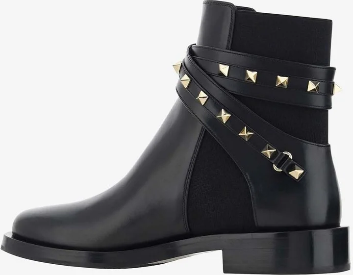 Rockstud Leather Ankle Boots - Image 2