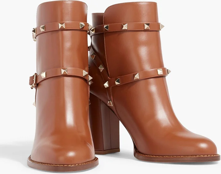 Rockstud leather ankle boots - Image 5