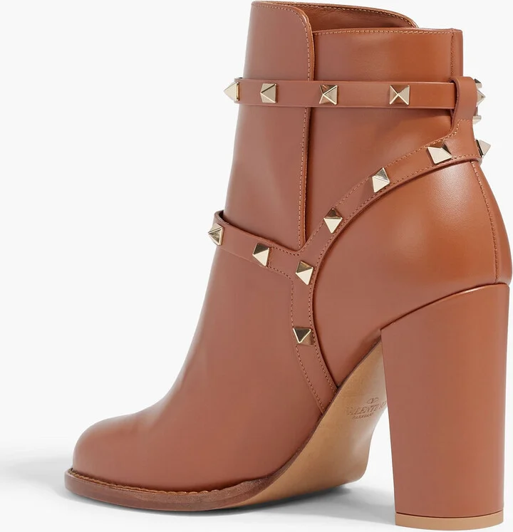 Rockstud leather ankle boots - Image 6