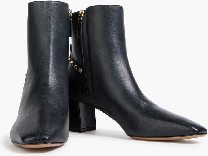 Rockstud leather ankle boots - Image 5
