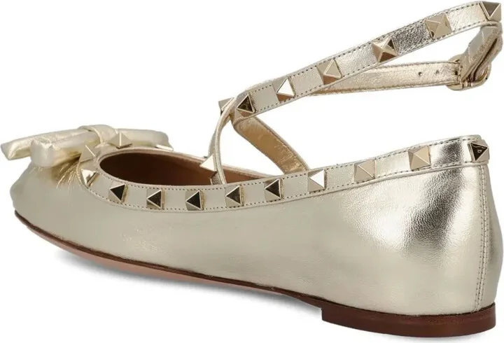 Rockstud leather ballerina shoes - Image 3