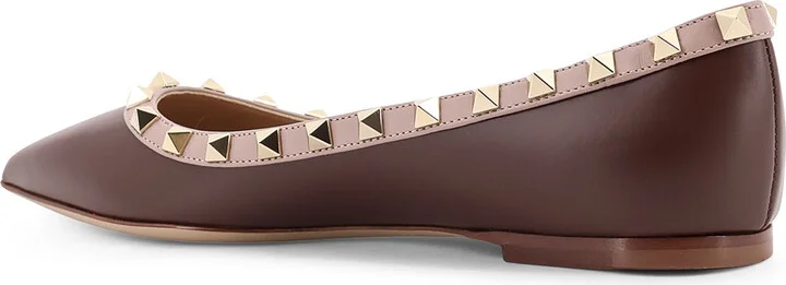 Rockstud Leather Ballerinas - Image 3