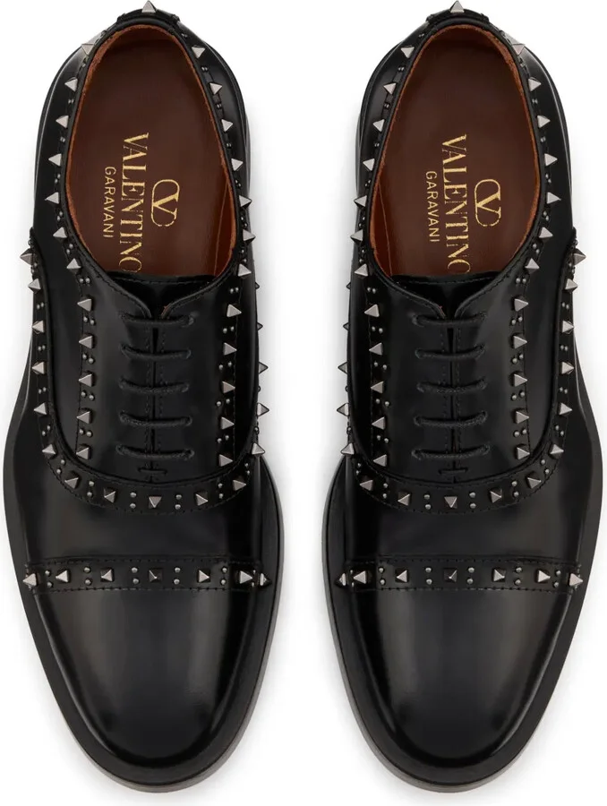 Rockstud leather brogues - Image 4