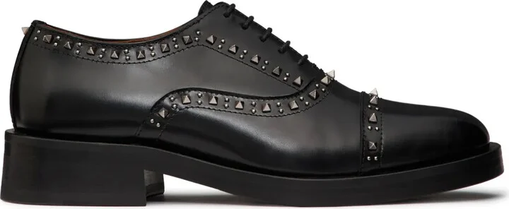 Rockstud leather brogues