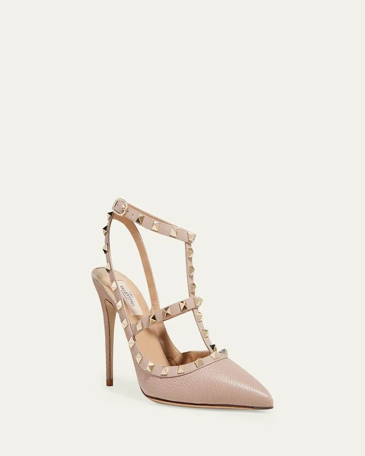 Rockstud Leather Caged Pump - Image 2