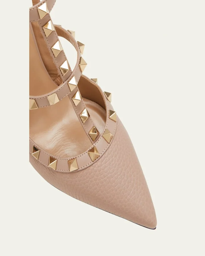 Rockstud Leather Caged Pump - Image 3