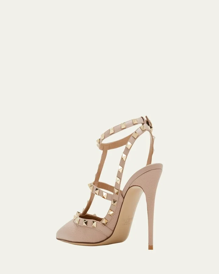 Rockstud Leather Caged Pump - Image 4