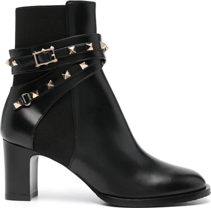 Rockstud leather Chelsea boots