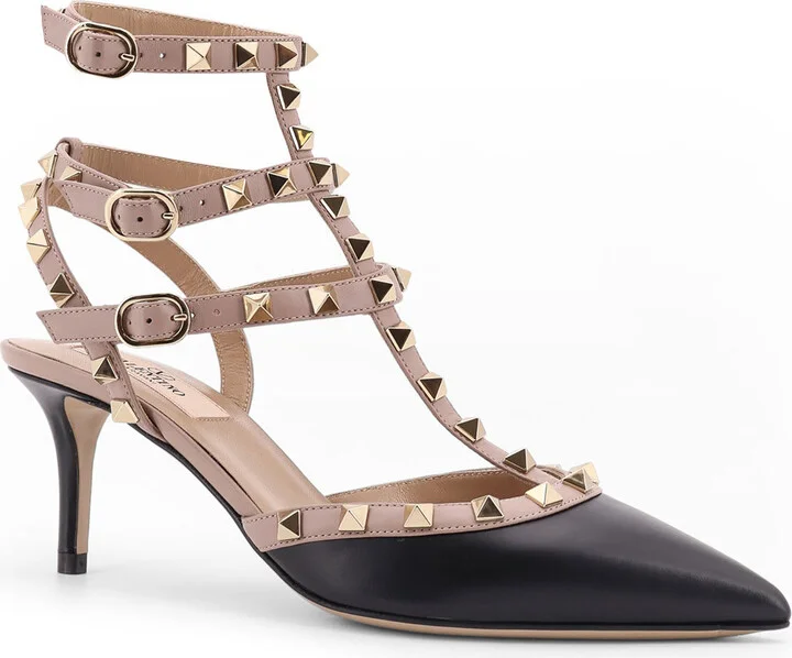 Rockstud Leather Decolleté Slingback - Image 2