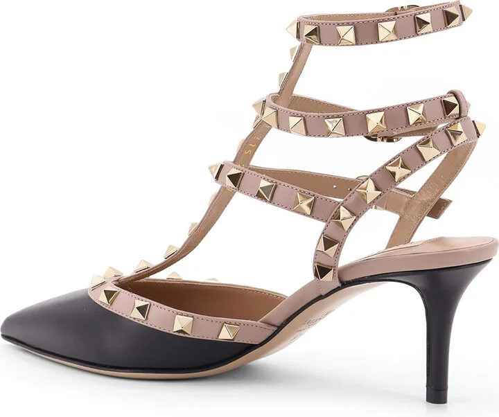 Rockstud Leather Decolleté Slingback - Image 3
