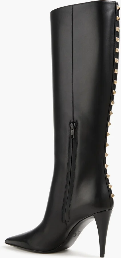 Rockstud leather knee boots - Image 3