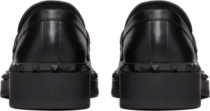 Rockstud leather loafers - Image 3