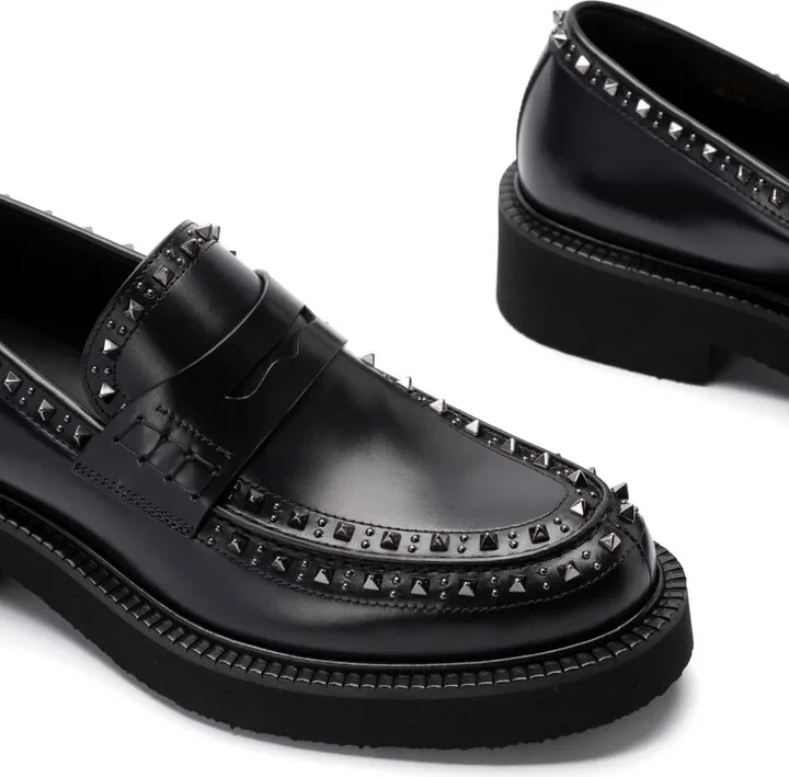 Rockstud leather loafers - Image 2