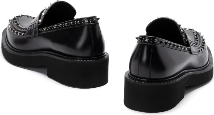 Rockstud leather loafers - Image 4